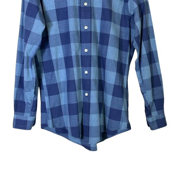 Brooks Brothers Regent Fit Button Down Shirt Mens S Blue Check Plaid 100% Cotton - Picture 3 of 7